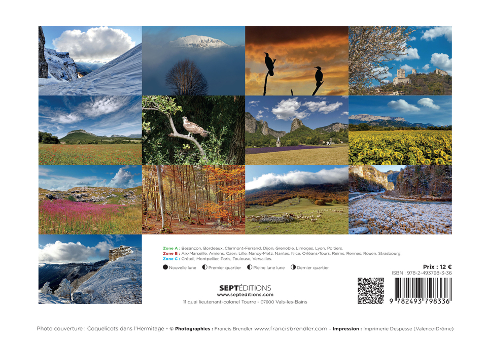 Calendrier photo La Drôme 2027 de Francis Brendler
